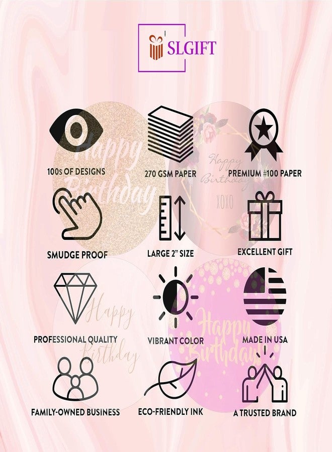 SLGIFT ملصقات فينيل بتصميم عيد ميلاد سعيد من SLGIFT، ملصقات فينيل ذاتية اللصق، 40 قطعة، ملصقات دائرية 2 × 2 بوصة، 4 تصاميم فريدة، R188 - Image 5